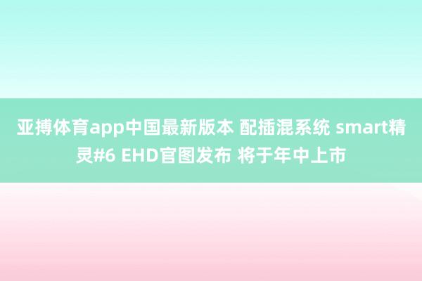 亚搏体育app中国最新版本 配插混系统 smart精灵#6 EHD官图发布 将于年中上市