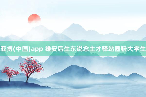 亚搏(中国)app 雄安后生东说念主才驿站圈粉大学生
