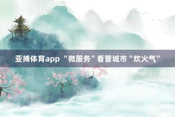 亚搏体育app “微服务”看管城市“炊火气”
