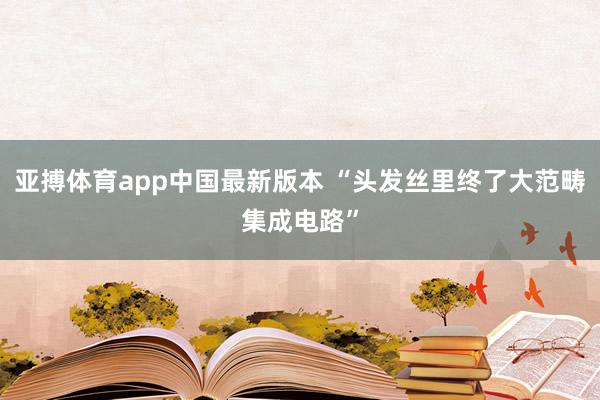 亚搏体育app中国最新版本 “头发丝里终了大范畴集成电路”