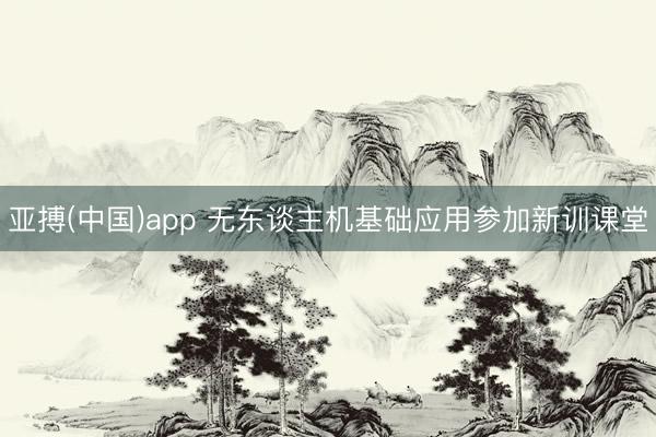 亚搏(中国)app 无东谈主机基础应用参加新训课堂