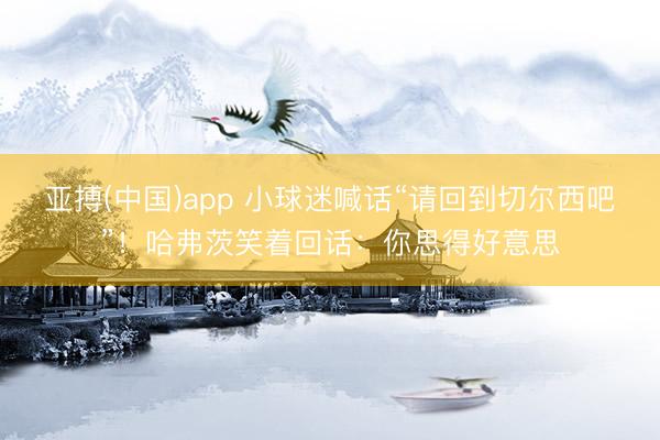 亚搏(中国)app 小球迷喊话“请回到切尔西吧”！哈弗茨笑着回话：你思得好意思