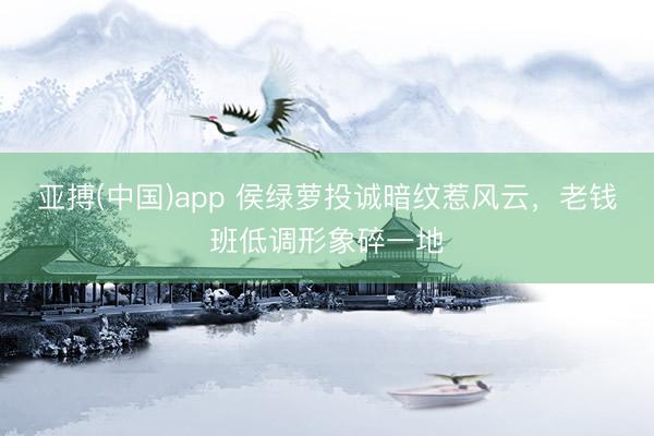 亚搏(中国)app 侯绿萝投诚暗纹惹风云，老钱班低调形象碎一地