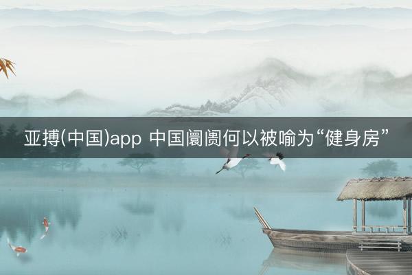 亚搏(中国)app 中国阛阓何以被喻为“健身房”